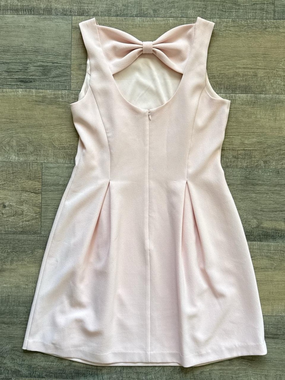 Jessica H Blush Pink Bow Back Mini Dress | Coquette Runway Size 8